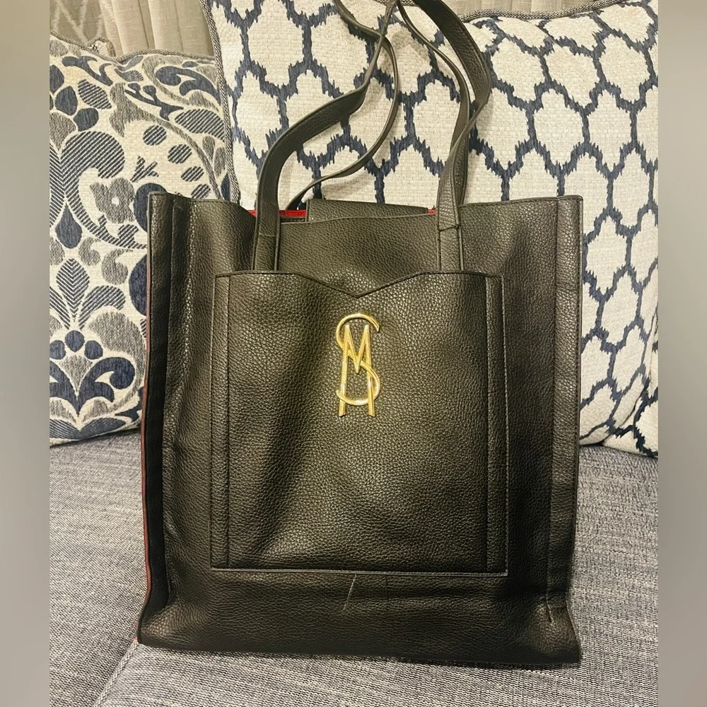 Steve Madden black tote bag leather 15’x13’x5